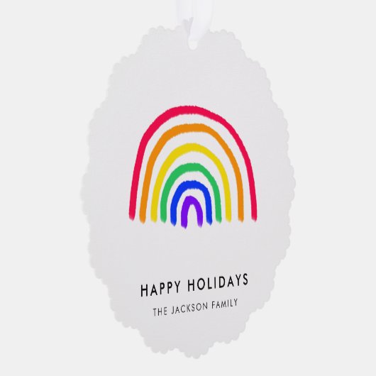 お子様のアートワーク |子供のアップロードスケッチ オーナメントカード (右)