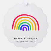 お子様のアートワーク |子供のアップロードスケッチ オーナメントカード (正面)