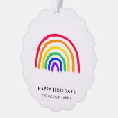 お子様のアートワーク |子供のアップロードスケッチ オーナメントカード (左)