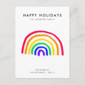 お子様のアートワーク |子供のアップロードスケッチ シーズンポストカード (正面)