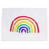 お子様のアートワーク |子供のアップロードスケッチ ラージペーパーバッグ (正面)