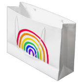 お子様のアートワーク |子供のアップロードスケッチ ラージペーパーバッグ (正面アングル)