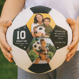 お子様のサッカーの思い出に残る写真とメッセージ入り オーダーメイド サッカーボール