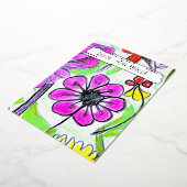 お子様のスケッチと写真の叔父のパーソナライズされた追加 箔シーズンカード (回転した状態)