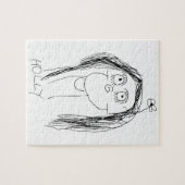 お子様のスケッチ – 母の日のプレゼント ジグソーパズル (横)