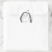 お子様のスケッチ – 母の日のプレゼント スクエアシール (バッグ)