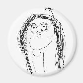 お子様のスケッチ – 母の日のプレゼント マグネット (正面)