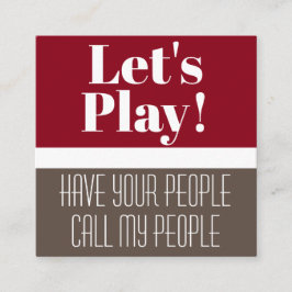 お子様のプレイデートカーモダンドとおもしろい スクエア名刺