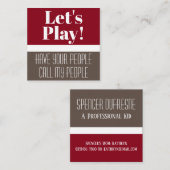 お子様のプレイデートカーモダンドとおもしろい スクエア名刺 (正面/裏面)