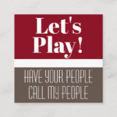 お子様のプレイデートカーモダンドとおもしろい スクエア名刺 (正面)