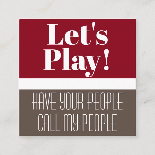 お子様のプレイデートカーモダンドとおもしろい スクエア名刺 (正面)