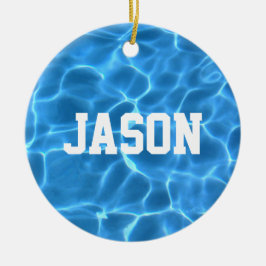 お子様のプールまたはダイビングの写真 セラミックオーナメント