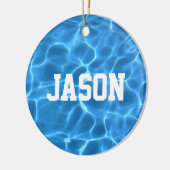 お子様のプールまたはダイビングの写真 セラミックオーナメント (左)