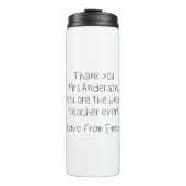 お子様のメッセージ手書き先生ギフト タンブラー (正面)
