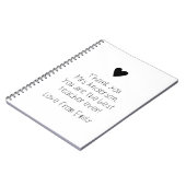 お子様のメッセージ手書き先生ギフト ノートブック (左側)