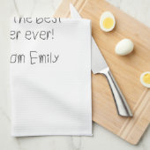 お子様のメッセージ手書き先生贈答 キッチンタオル (四つ折り)