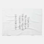 お子様のメッセージ手書き先生贈答 キッチンタオル (横)