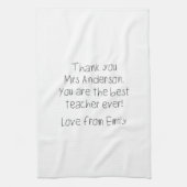 お子様のメッセージ手書き先生贈答 キッチンタオル (縦)