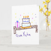 お子様の作品をこのカードに追加 カード (黄色い花)