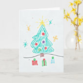 お子様の作品をこのクリスマスカードに追加 カード (黄色い花)