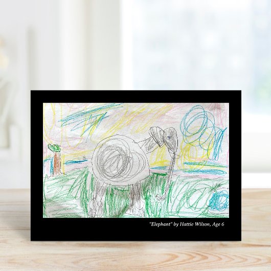 お子様の作品を使ったオリジナルグリーティングカード カード