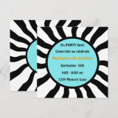 お子様の個性を引き出す7歳の誕生日パーティー招待状 招待状 (正面/裏面)