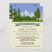 お子様の冒険が始まるベビーシャワー招待状をカスタマイズ 招待状 (正面/裏面)