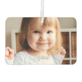 お子様の写真とスクリプト名 カーエアーフレッシュナー (裏面)