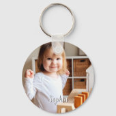 お子様の写真とスクリプト名 キーホルダー (正面)