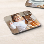 お子様の写真とスクリプト名 コースター (左側)