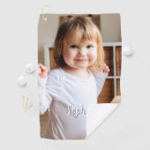 お子様の写真とスクリプト名 ゴルフタオル (インサイチュ)