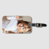 お子様の写真とスクリプト名 ラゲッジタグ (正面横)
