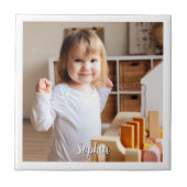 お子様の写真と名前のスクリプト タイル (正面)