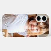 お子様の写真と名前のスクリプト Case-Mate iPhoneケース (裏面 (横))