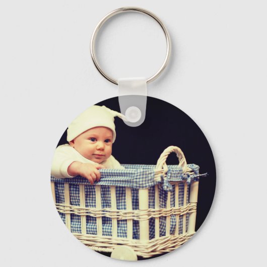 お子様の写真のアップロード キーホルダー (正面)