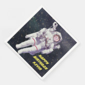 お子様の写真の追加宇宙誕生日Napkins (コーナー)