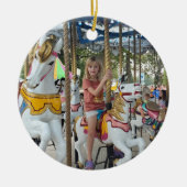 お子様の写真をこのクリスマスに追加 セラミックオーナメント (正面)