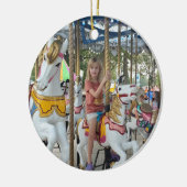 お子様の写真をこのクリスマスに追加 セラミックオーナメント (左)