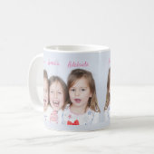 お子様の写真カスタム写真と文字 コーヒーマグカップ (正面左)