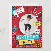 お子様の写真入りオリジナルキッズ誕生日招待状 招待状 (正面)