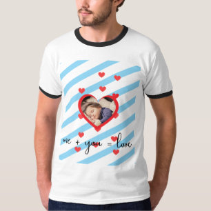 お子様の写真入りカスタムスマホケース – 私 + あなた = 愛 Tシャツ