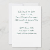 お子様の写真入り7歳の誕生日バルーン 招待状 (裏面)