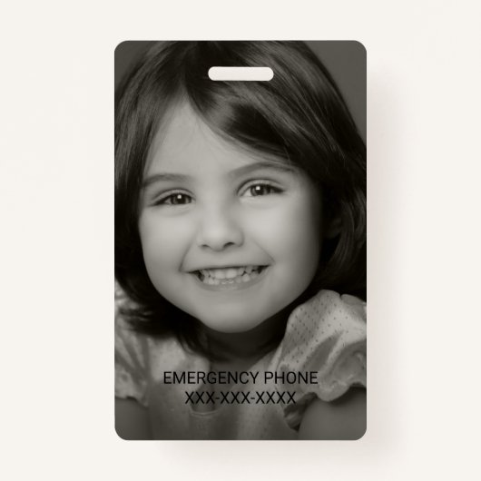 お子様の写真名タグの個人用設定 バッジ (裏面)