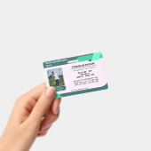 お子様の写真緊急ID識別カードバッジ バッジ (手持ち)