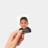 お子様の写真 名札 カスタマイズ バッジ (手持ち)