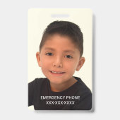 お子様の写真 名札 カスタマイズ バッジ (裏面)