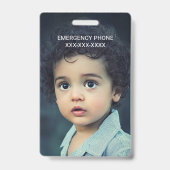 お子様の写真 名札 カスタマイズ バッジ (裏面)