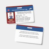 お子様の写真ID識別の警告カードのカスタム バッジ (表裏)