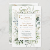 お子様の初めての聖体拝領 招待状 (正面/裏面)