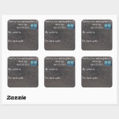 お子様の勤務日2025年Chalkboard Nameタグの取得 スクエアシール (シート)